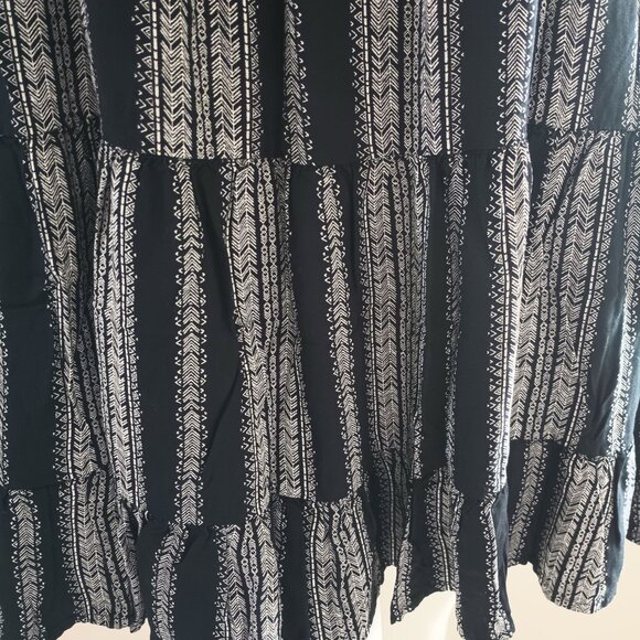 Free People Tiered Ruffle Boho Mini Dress Size Small Scoop Neck Strappy - Picture 6 of 8